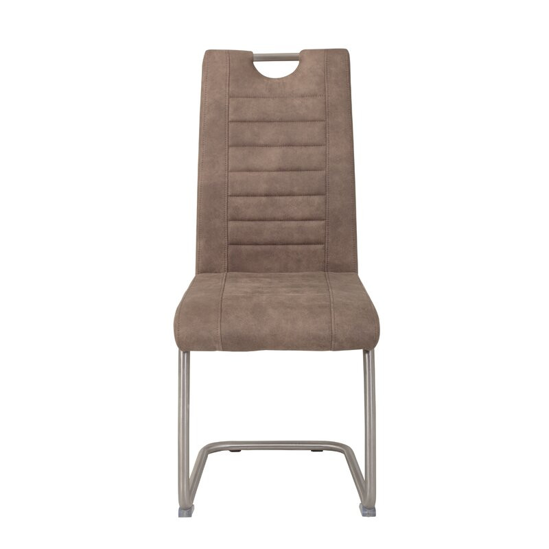 Set de 4 scaune tapitate Fenton, maro/argintiu, 98 x 43 x 59 cm image4