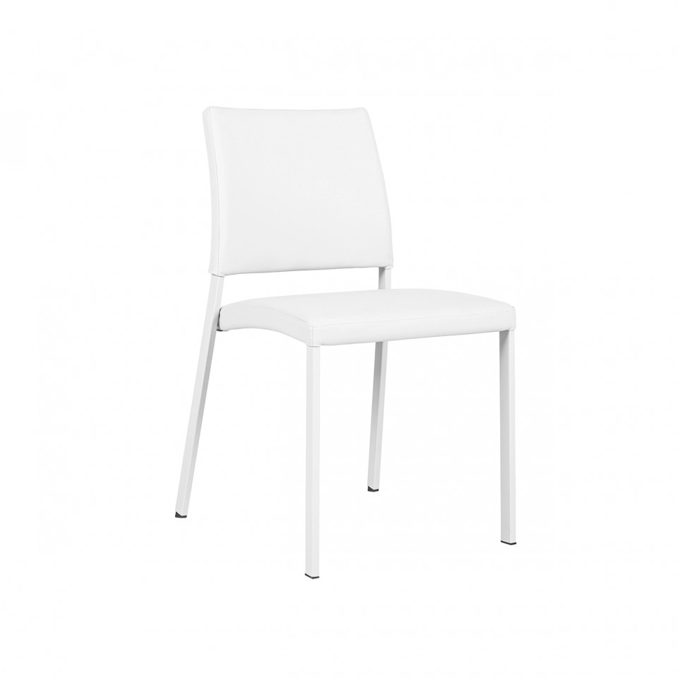 Set de 4 scaune Upton, piele ecologica, alb, 43 x 45 x 82,5 cm image2