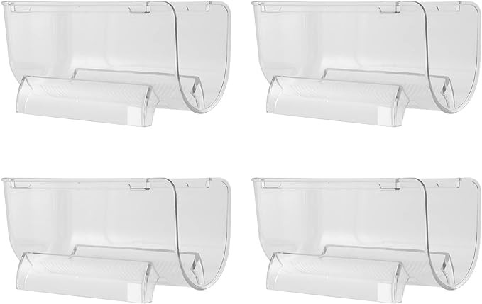 Set de 4 suporturi pentru sticle de vin , plastic, transparent