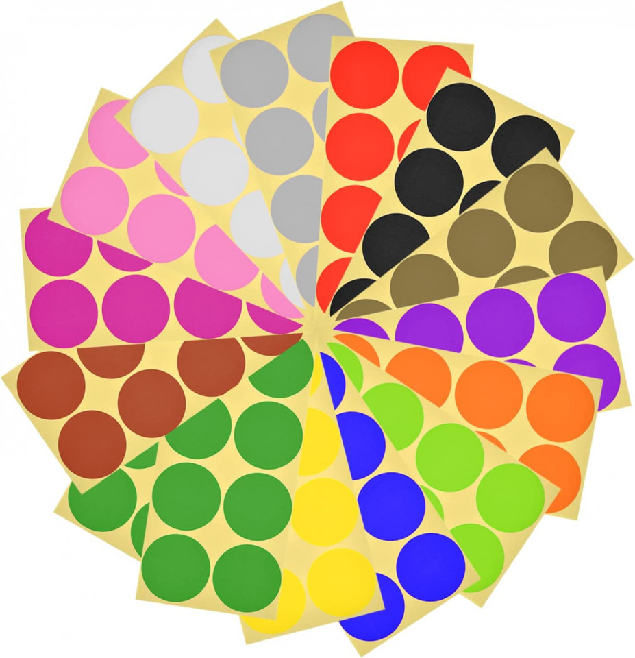 Set de 560 buline autoadezive BEIMEIII, hartie, multicolor, 5 cm Arte și meșteșuguri 2023-09-25