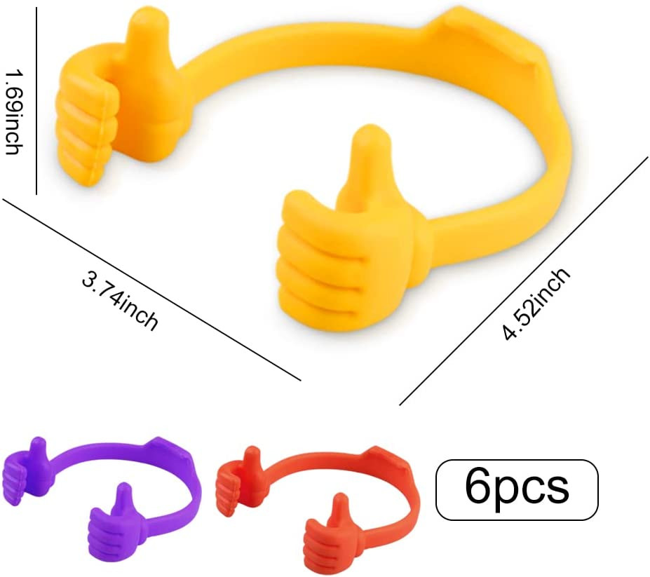 Poze Set de 6 suporturi pentru telefoane MplehDa, silicon/TPU, multicolor, 9,4 x 11,4 x 4,2 cm