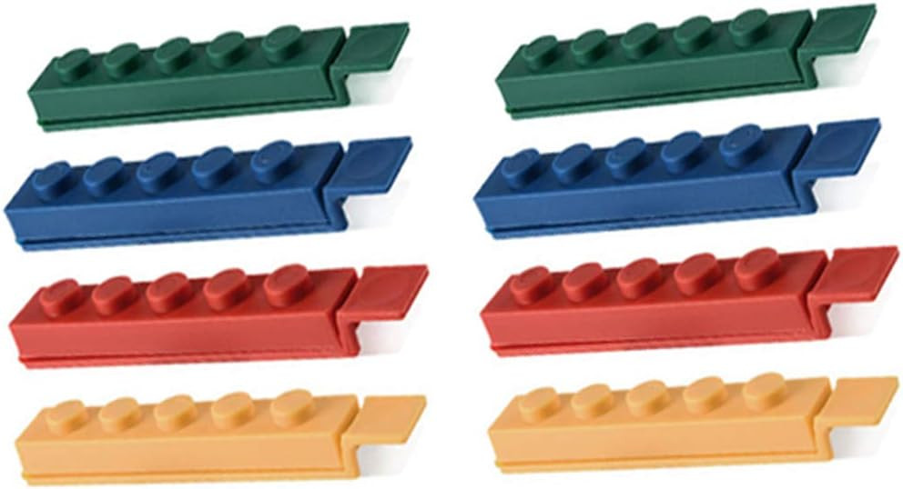 Set de 8 cleme pentru etansare Hoshen, plastic, multicolor, 12 x 1.8 cm