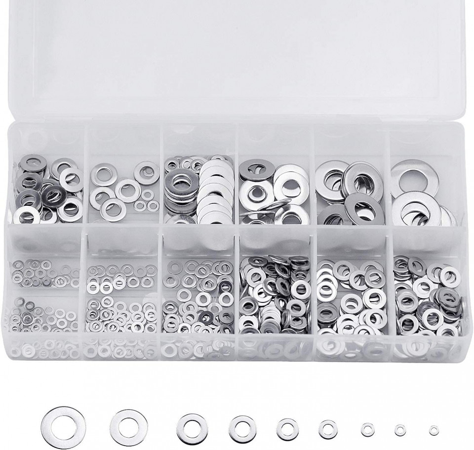 Set de 800 de saibe in 9 dimensiuni Wandefol, otel inoxidabil, argintiu, 800