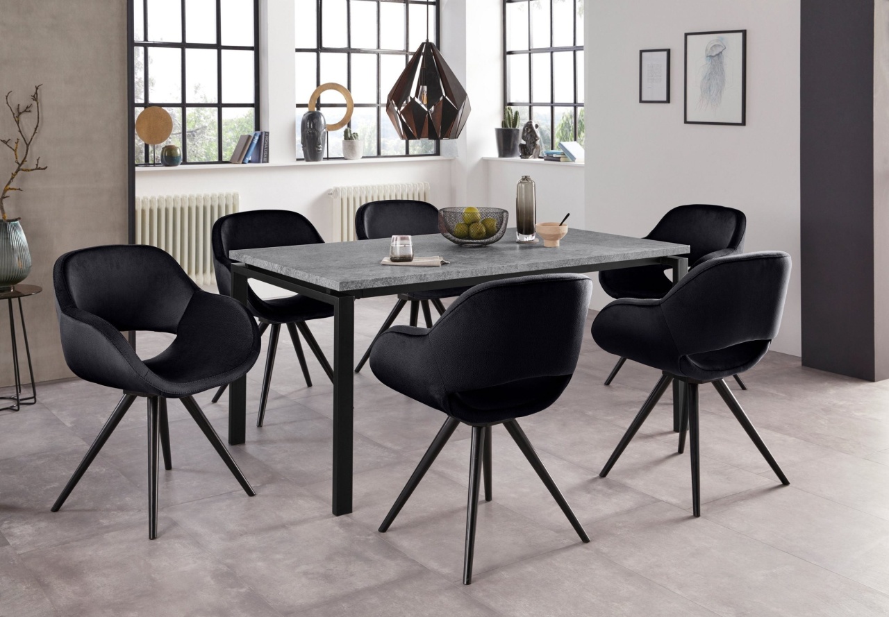 Set de doua scaune Aurora, Negru