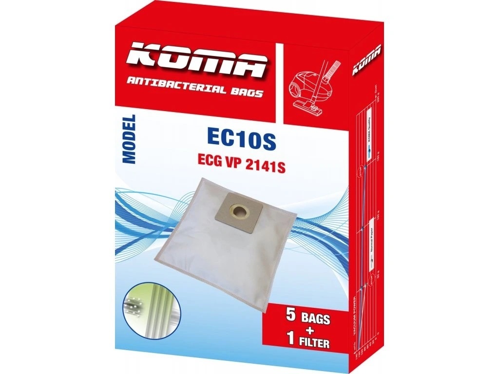 Set saci aspirator EC10S, 5 bucati plus microfiltru universal