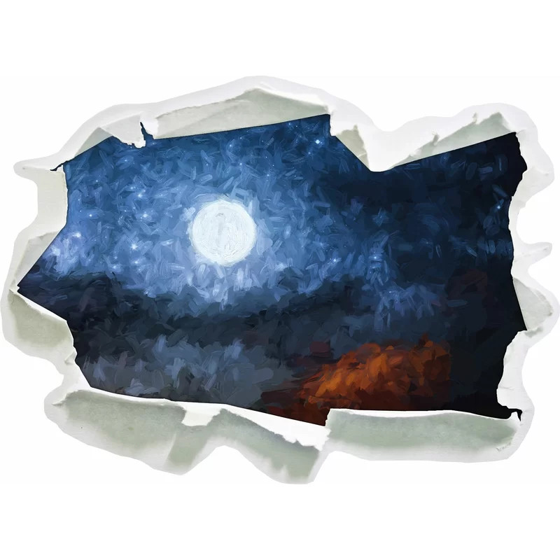 Sticker de perete East Urban Home, vinil, multicolor, 67 x 92 cm