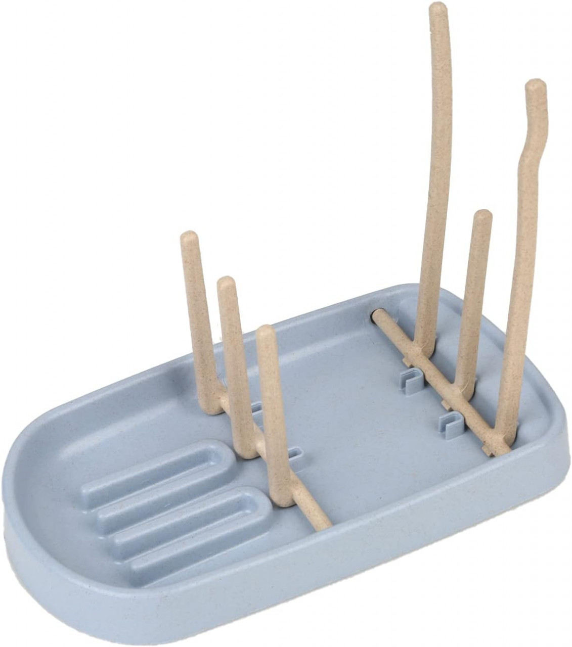 Suport pentru biberoane Kiuiom, plastic, albastru, 25 X 17,5 cm
