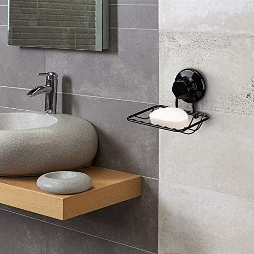 Poze Suport pentru sapun ARCCI, negru, otel inoxidabil, 13,5 cm x 9,5 cm x 3,2 / 7 cm