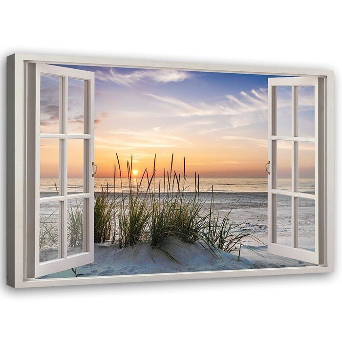 Tablou „Window to the Beach”, 80 x 120 x 3 cm chilipirul-zilei.ro/