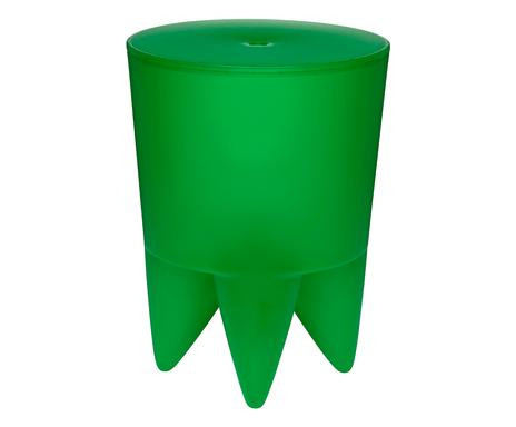 Taburet Bubu, plastic, verde, 32,5 x 44 cm