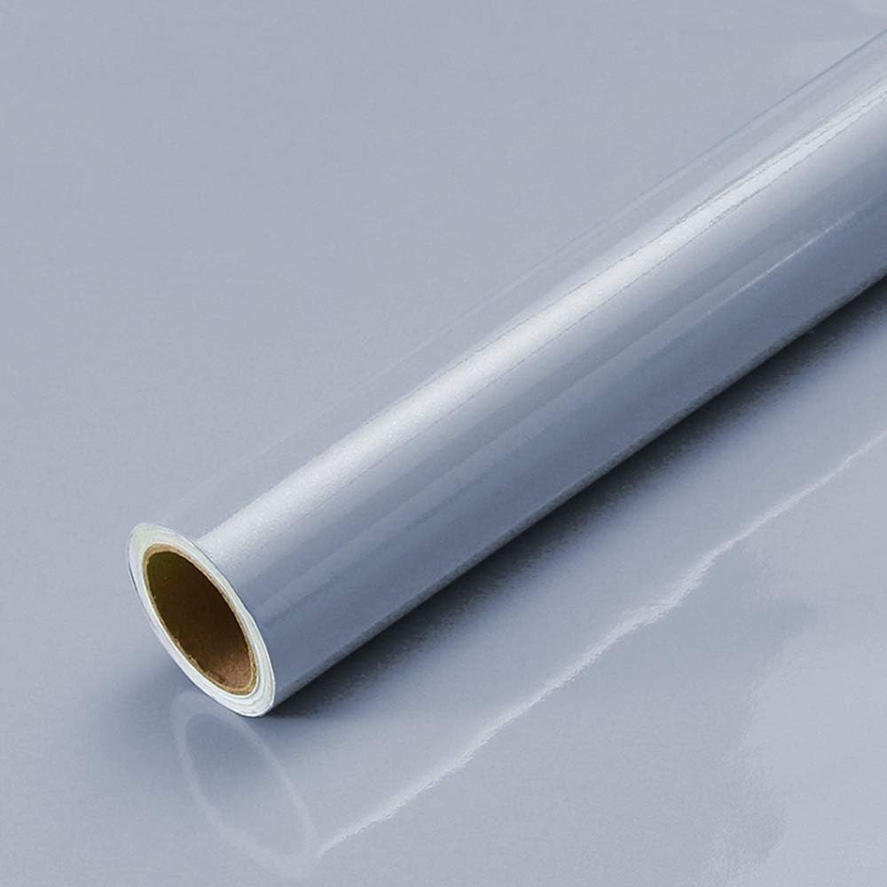 Tapet autoadeziv DMAXUN, PVC/vinil, gri, 40 x 300 cm