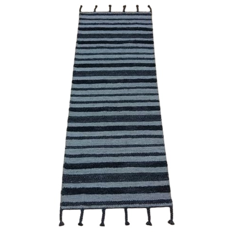 Traversa Elbgestoeber, lana/ bumbac/ poliester, gri, 90 x 250 cm