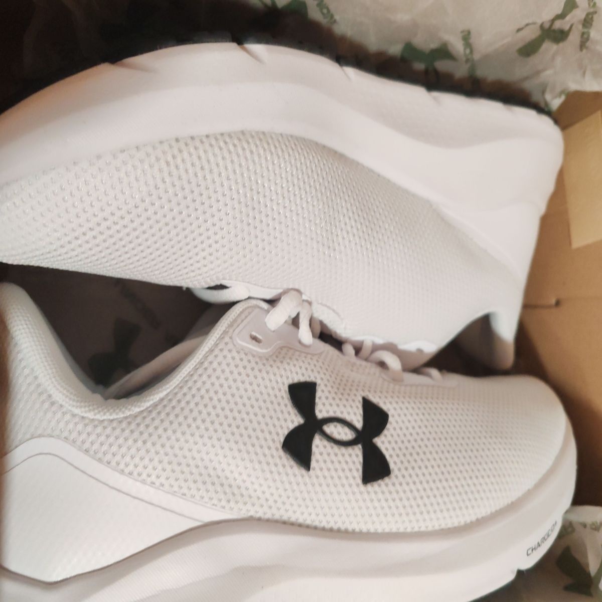 Under Armour, Pantofi din plasa, pentru alergare Charged Pursuit 4, Alb, 9.5, Resigilat, Grad A