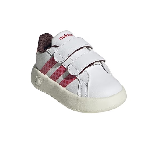 Adidas Sportswear, Pantofi sport Disney Minnie Mouse Grand Court 2.0, Rosu, Alb, 25.5 EU, Resigilat, Grad A