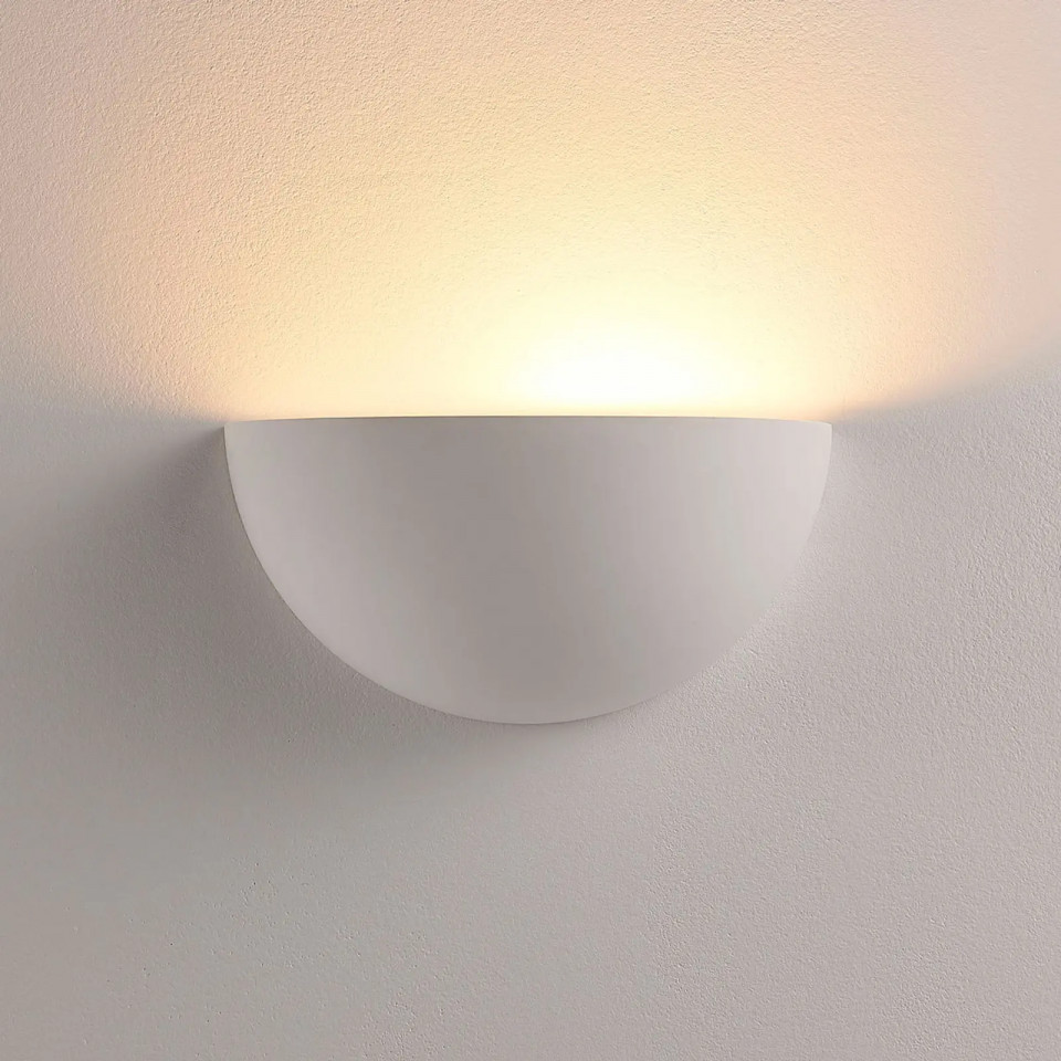 Aplica de perete Narin, LED, ipsos, alb, 28 x 14 cm Alb imagine noua