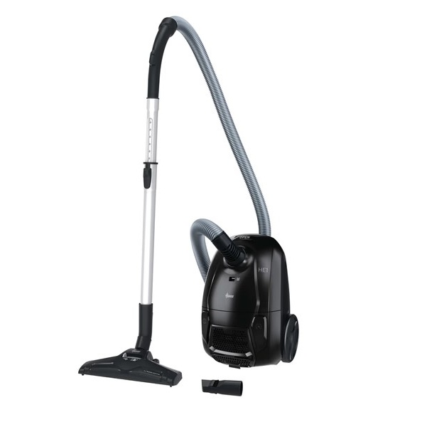 Aspirator Cilindric Hoover, 700W, cu sac, EPA lavabil, 2.5L, 7.5m, Luxor Black, cu ambalaj deteriorat