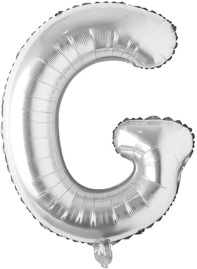 Balon aniversar Maxee, litera G, argintiu, 40 cm Accesorii