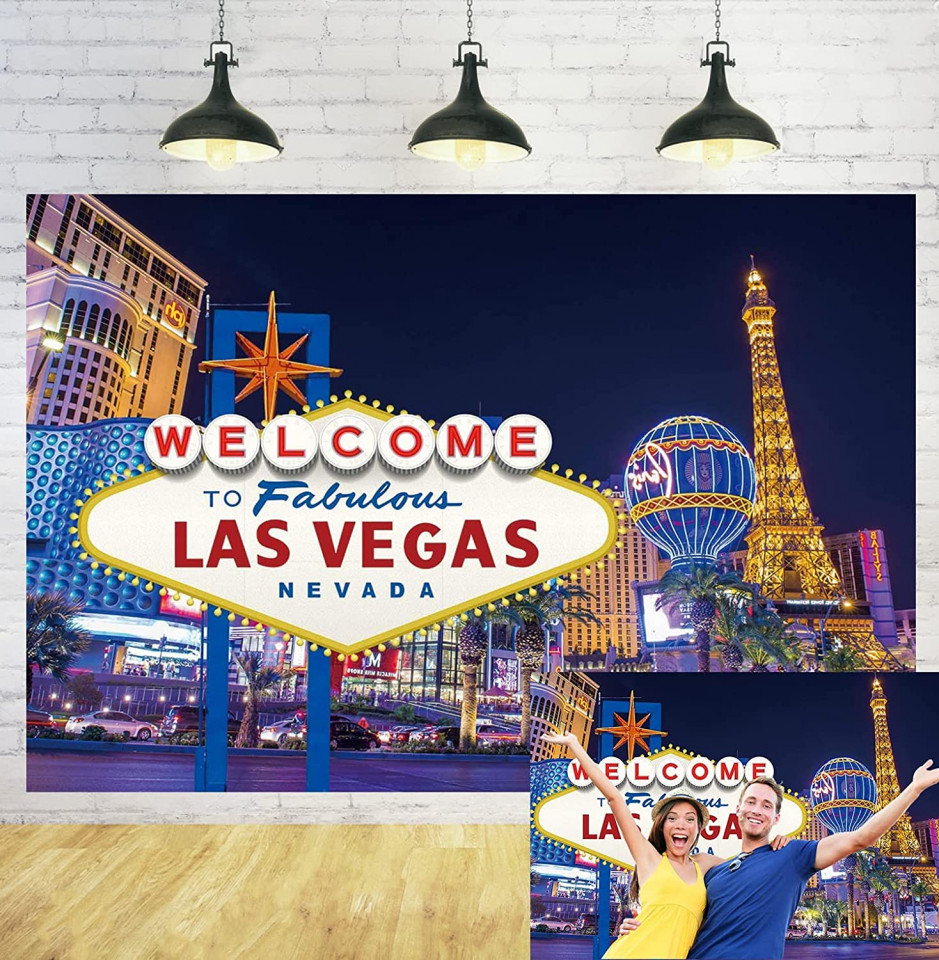 Banner pentru recuzita foto Las Vegas WR, multicolor, 150 x 210 cm
