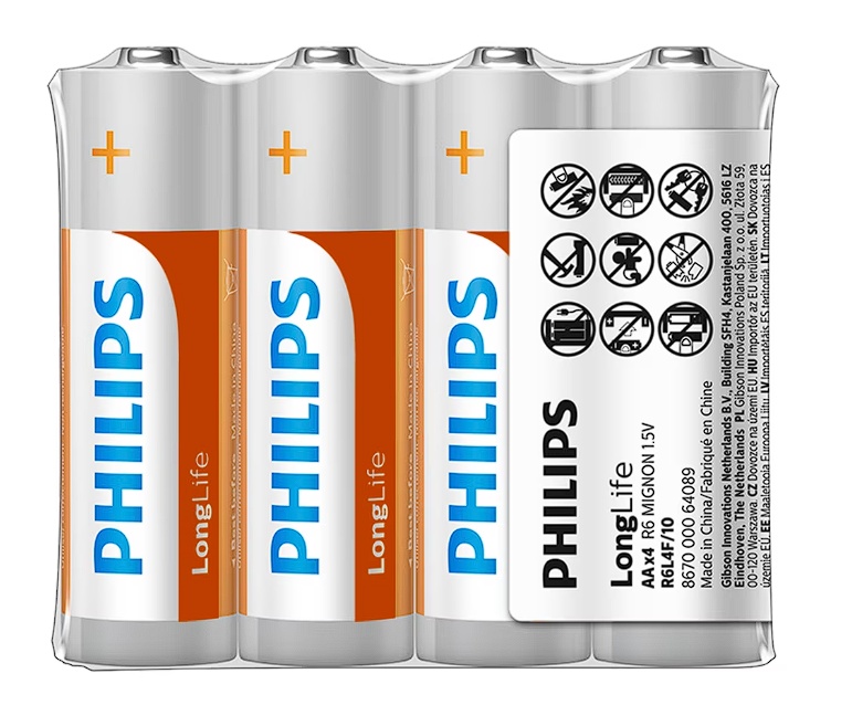 Baterii Philips LongLife AA 4-blister, Resigilat, Grad A