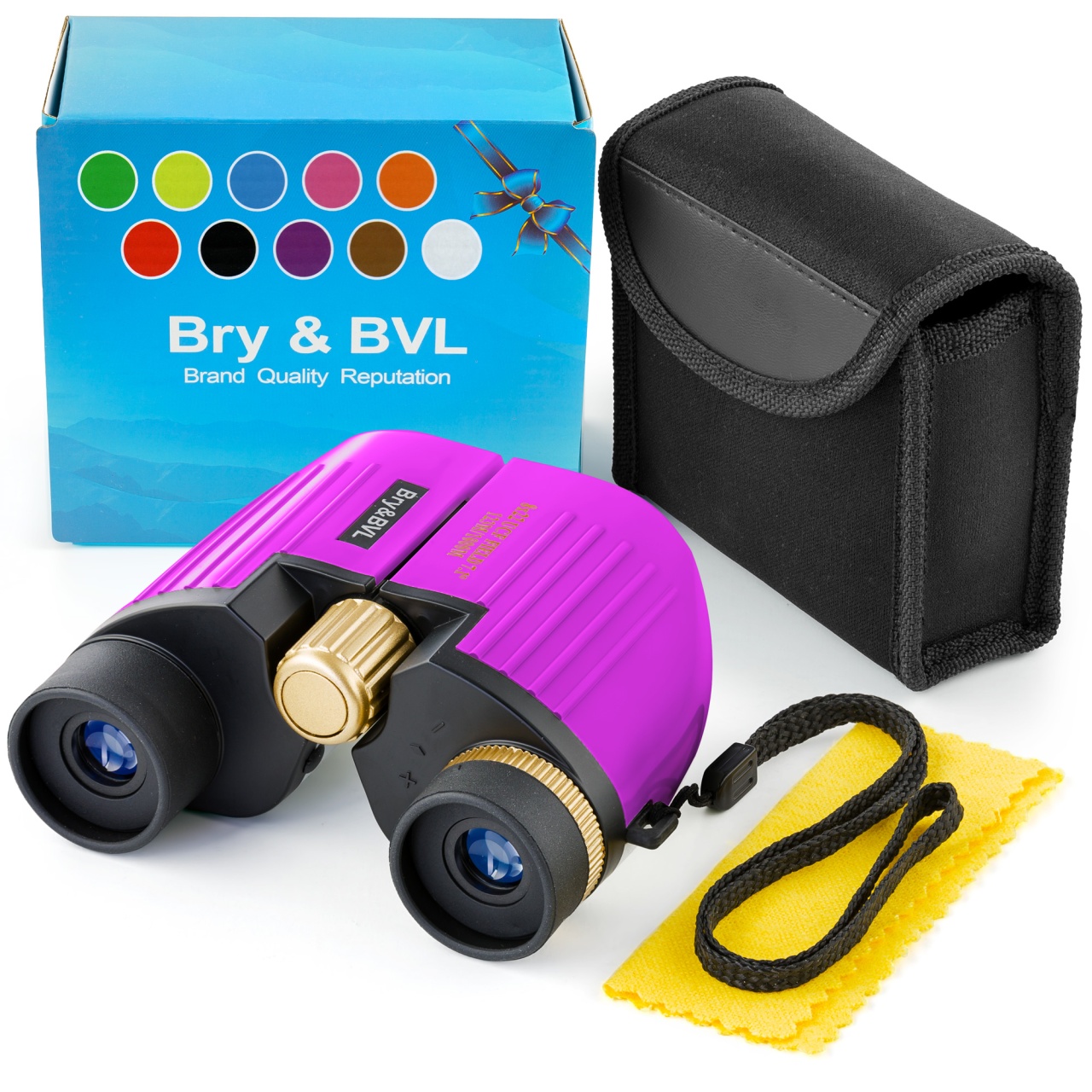 Binoclu pentru copii, Bry&BVL, BaK-4, mov, 10 x 4 x 8 cm