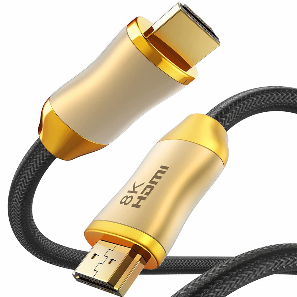 Cablu HDMI Fatorm, auriu/negru, 2 m 8K chilipirul-zilei.ro/