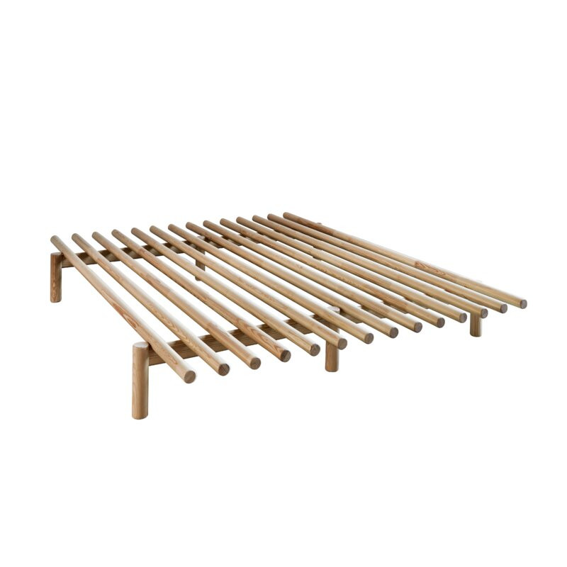 Cadru de pat Pace, lemn masiv, natur, 180 x 200 cm