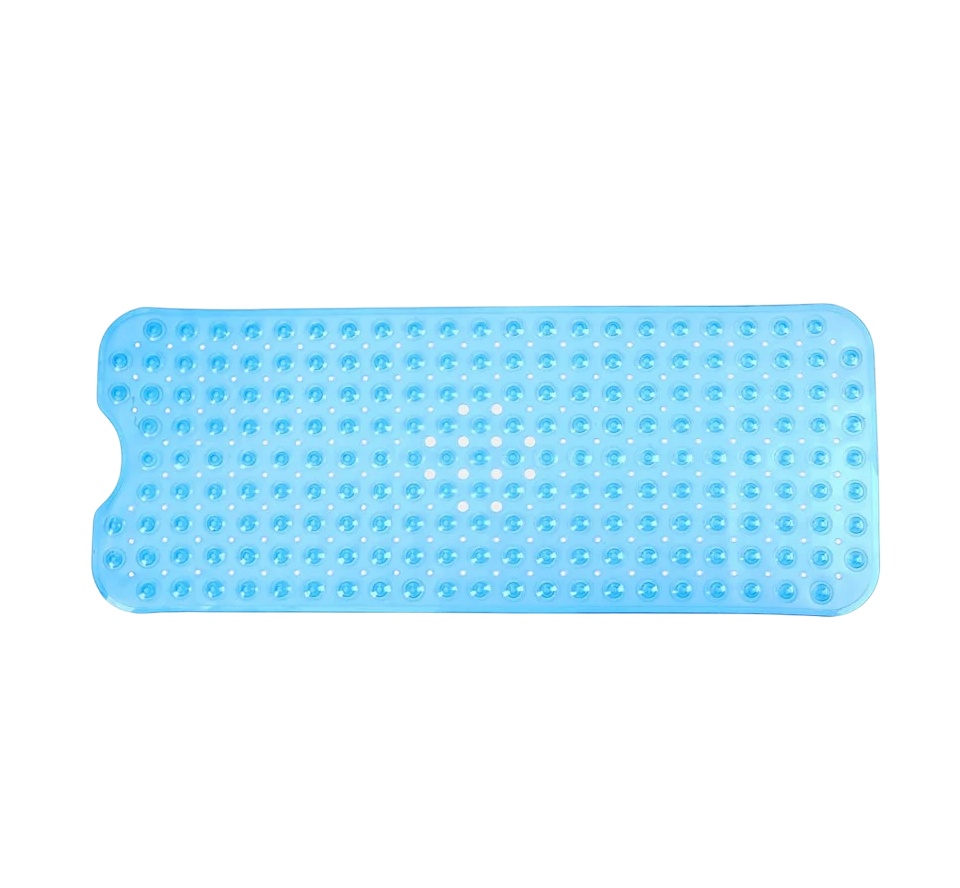 Covor de baie Kateluo, PVC, albastru, 40 x 100 cm
