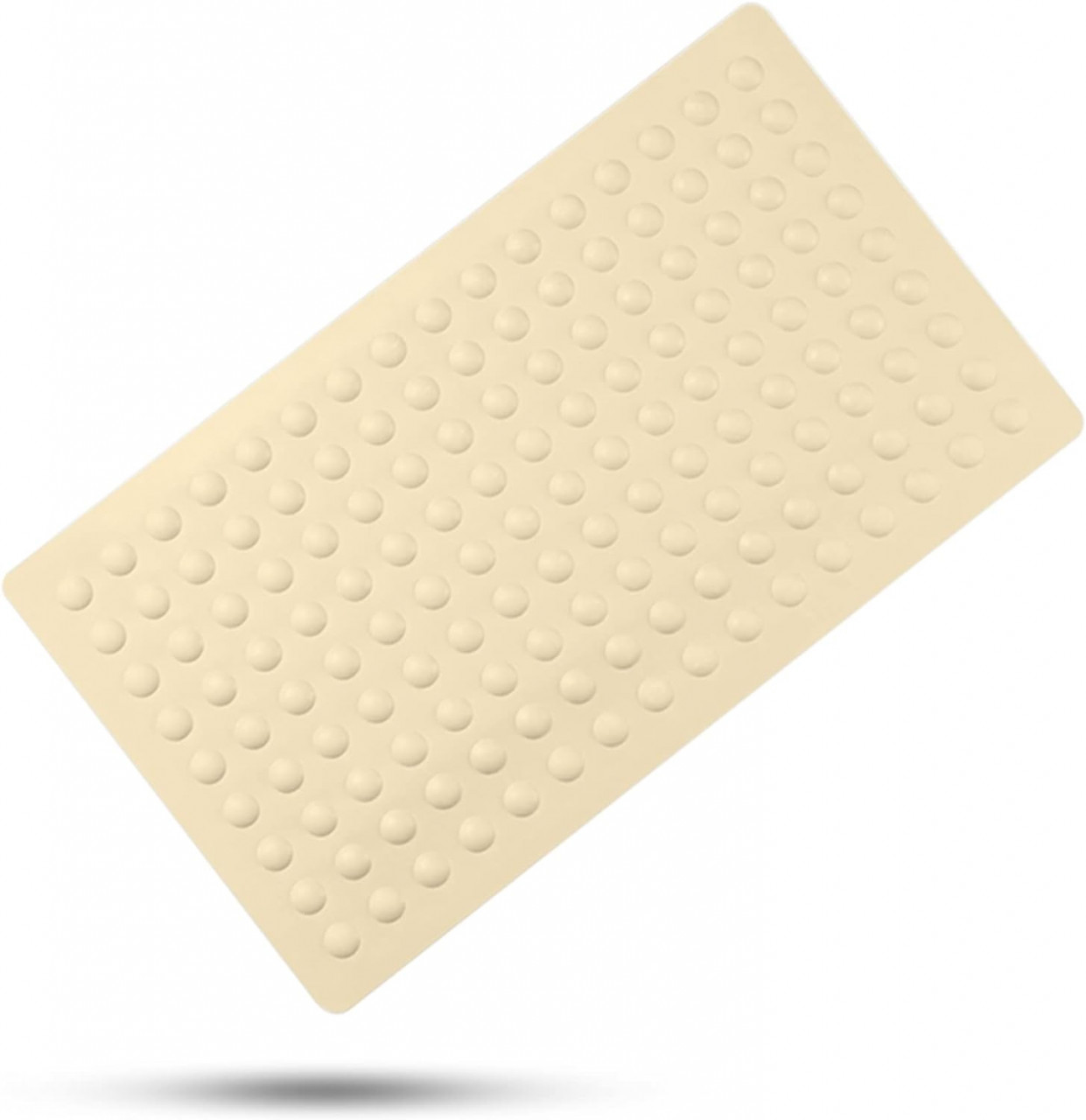 Covoras antiaderent pentru cada de baie BearTop, silicon/PVC, bej, 35 x 75 cm