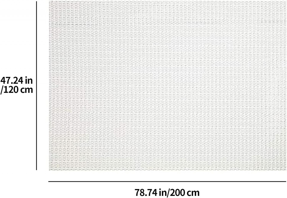 Covoras antiderapant Abnii, PVC, crem, 120 x 200 cm