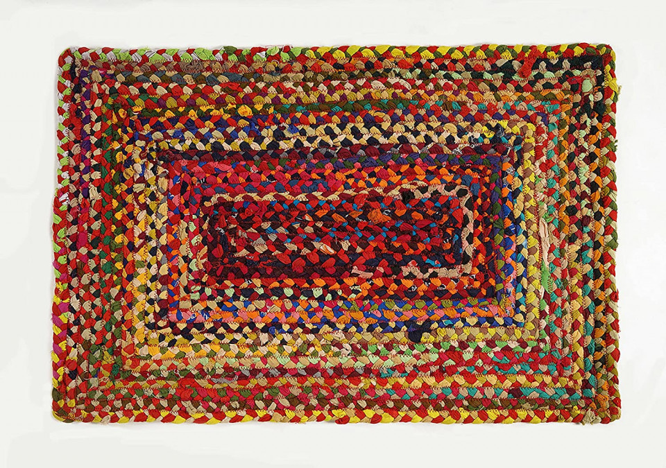 Covoras impletit India Artistic, iuta, multicolor, 61 x 91,4 cm 914 pret redus