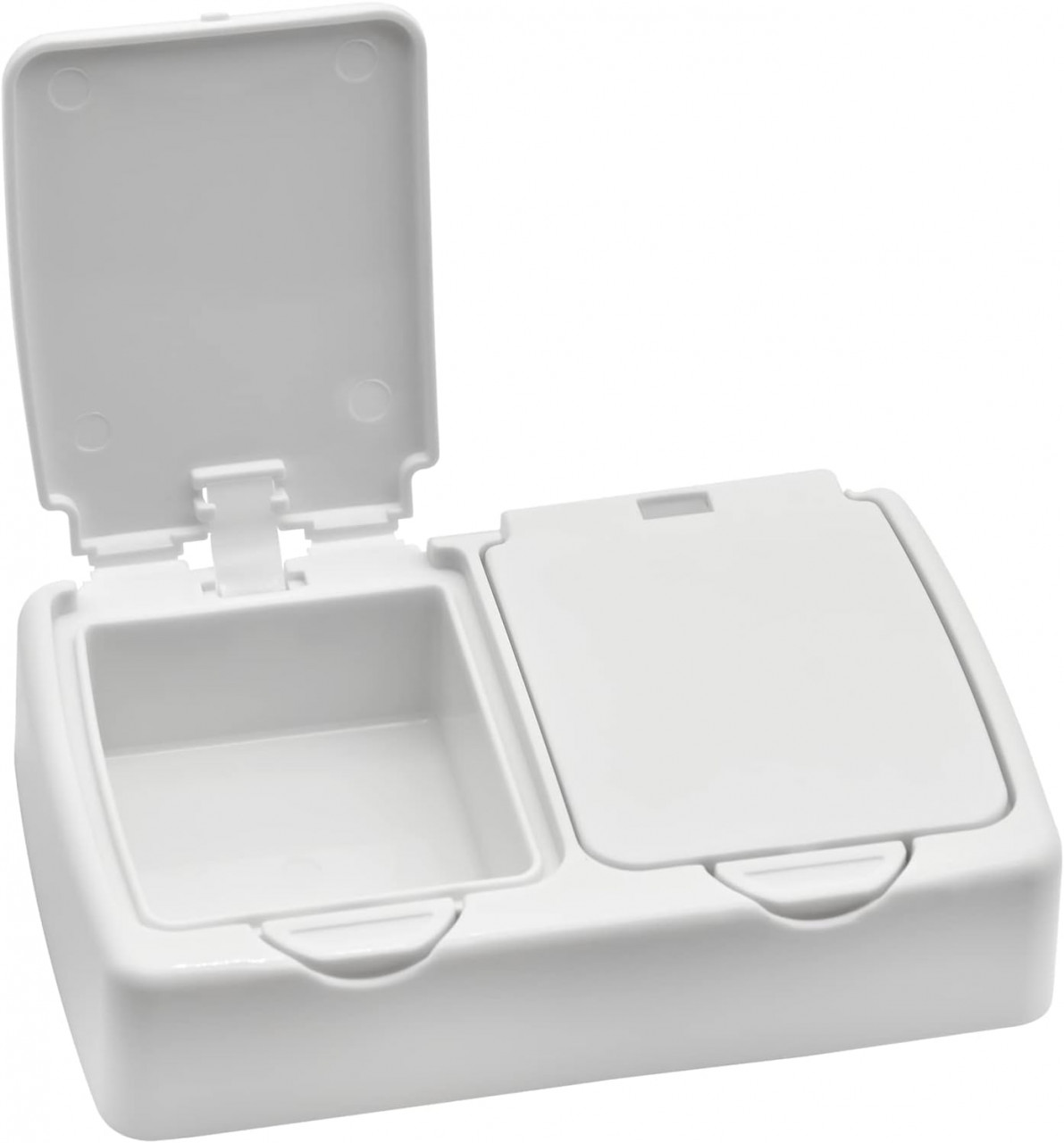 Cutie de depozitare pentru birou Skyzone, polipropilena, alb, 14,3 x 9,7 x 3 cm