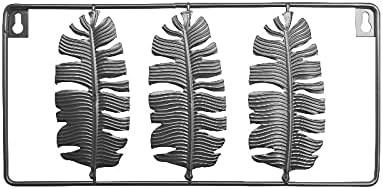 Decoratiune de perete Hosoncovy, metal, argintiu, 29,5 x 14 cm