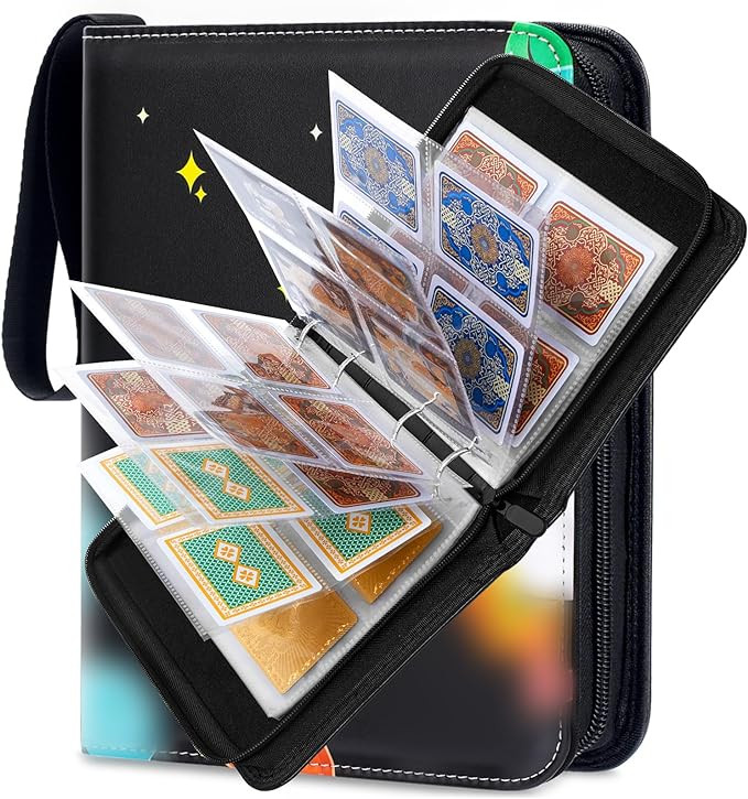 Dosar pentru carti comerciale Piunemky, piele, negru, 6,5 x 9,2 cm