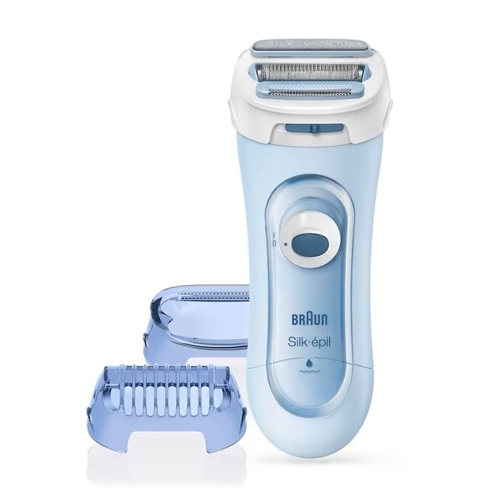 Epilator Braun Silk-épil LS5160 Lady Style, Wet&Dry, trimmer integrat, alb/albastru, Resigilat, Grad A