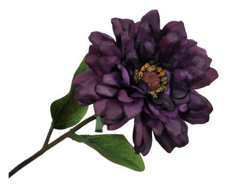 Floare artificiala Zinnia, verde/violet