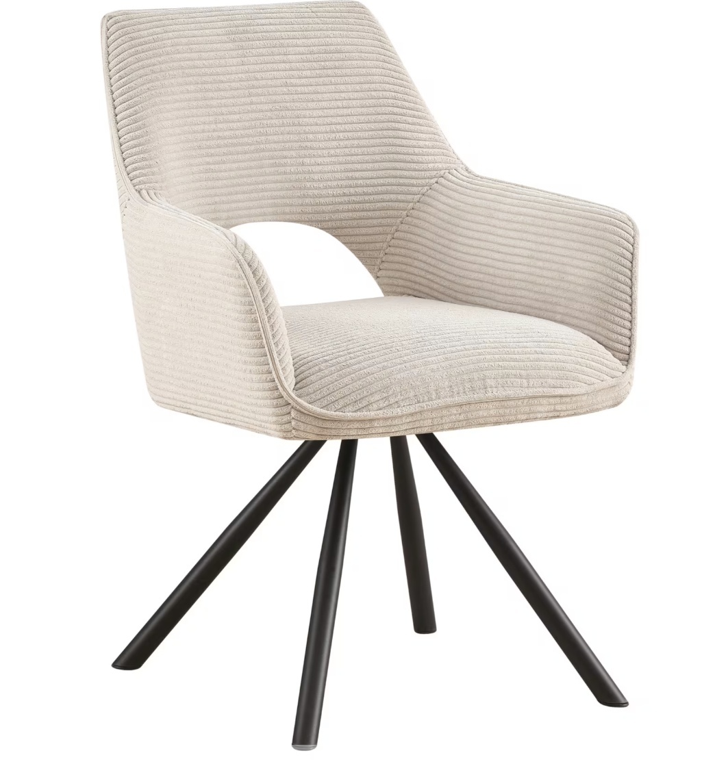 Fotoliu rotativ Hom`in, bej, 60/85/63 cm