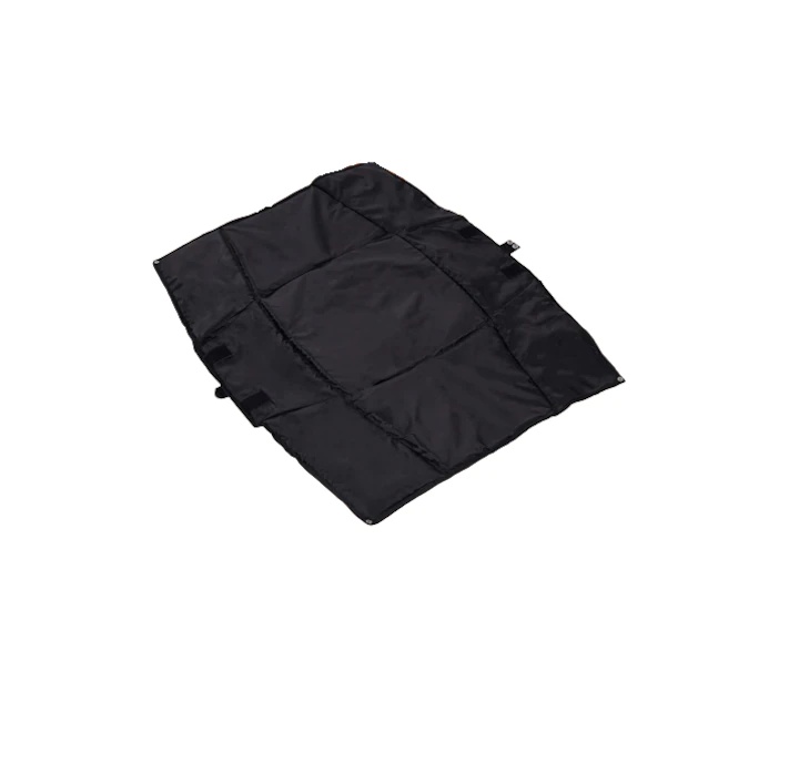 Geanta/patura pentru bebelusi MAMA MIRA!, poliester/piele PU, negru/maro, 50 x 58 cm