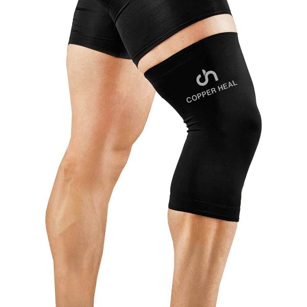 Genunchiera de compresie Copper Heal, textil, negru, marimea L