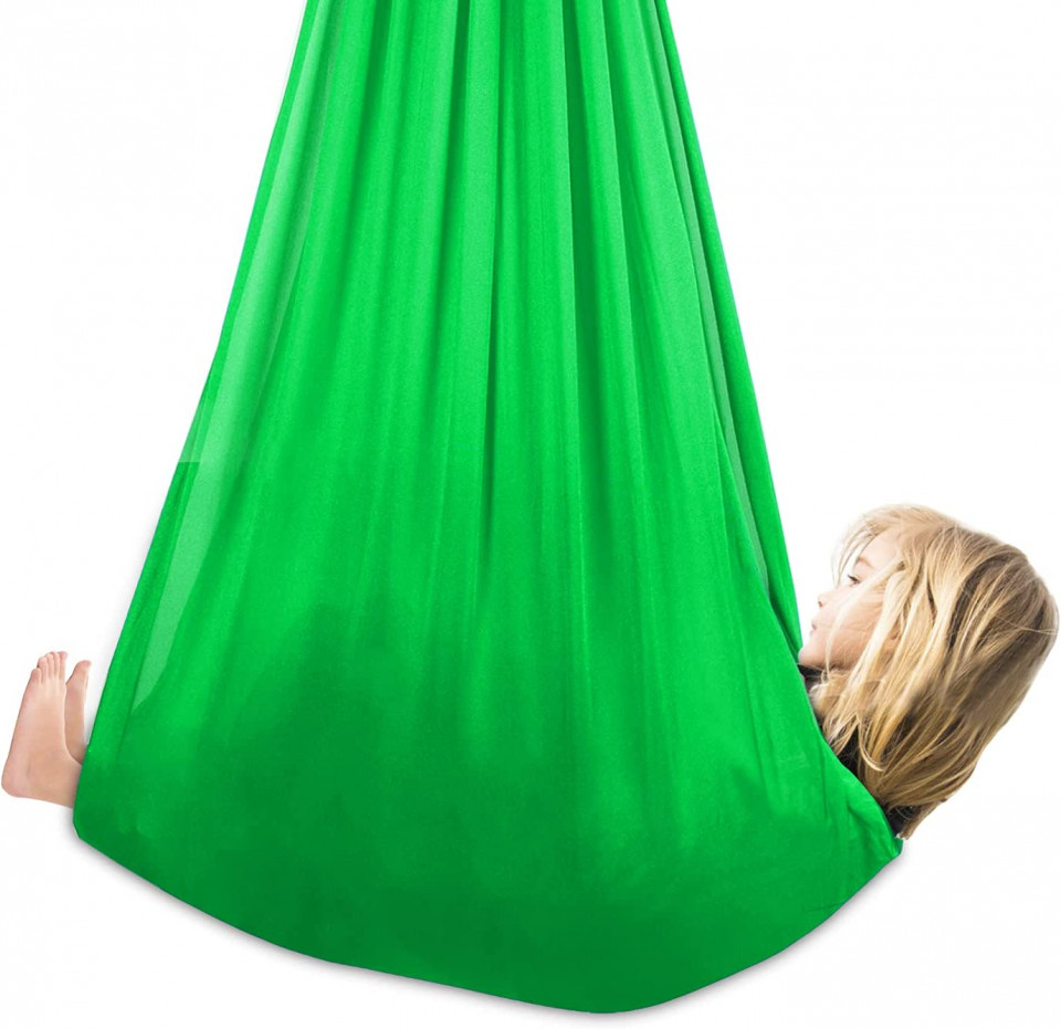 Hamac pentru copii si adolescenti Colmanda, verde, burete, 150 x 63 cm 150 pret redus