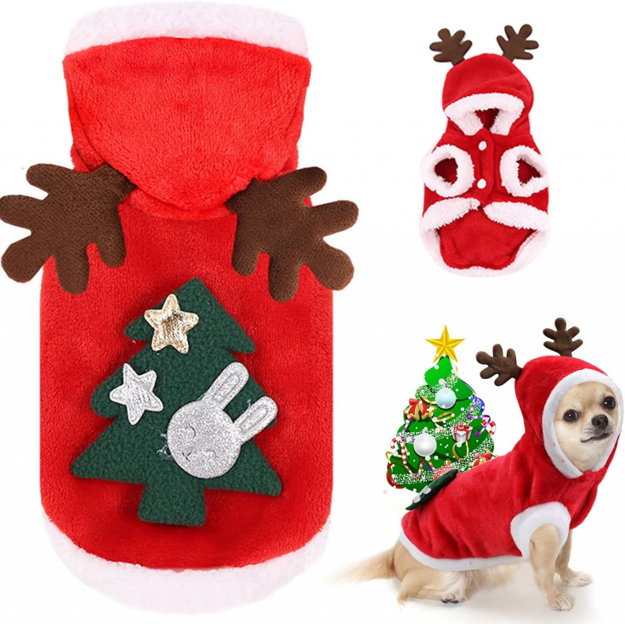 Hanorac pentru caine Idepet, bumbac, multicolor, marimea L