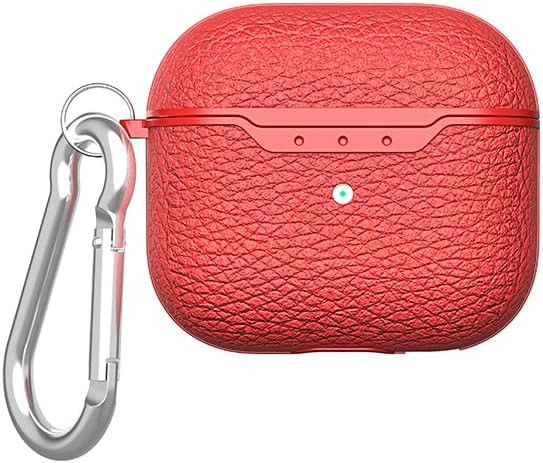 Husa AKABEILA pentru AirPods 3, poliuretan, rosu