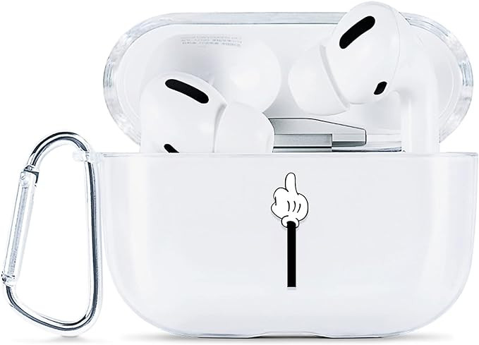 Husa de protectie pentru casti AirPods Pro 2 2022 AKABEILA, silicon, transparent, 64x48x25mm
