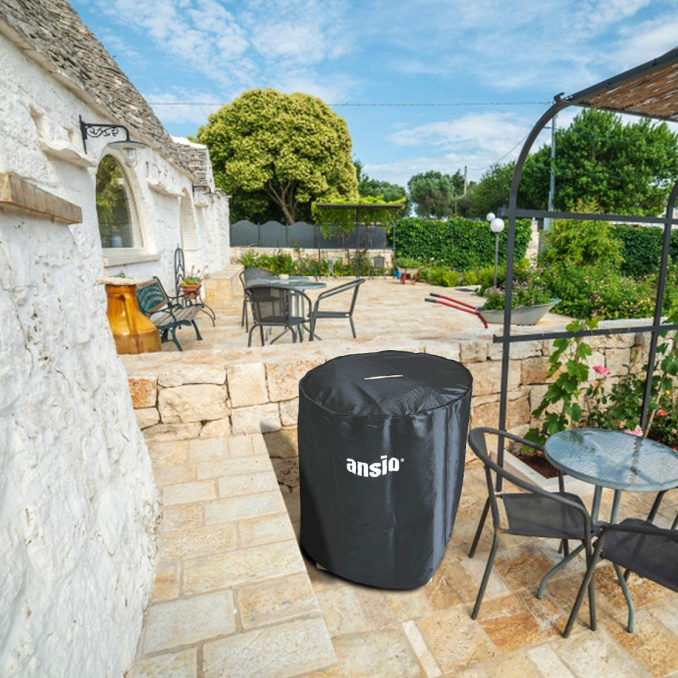 Poze Husa de protectie pentru gratar rotund ANSIO, tesatura oxford, negru, 70 x 73 cm