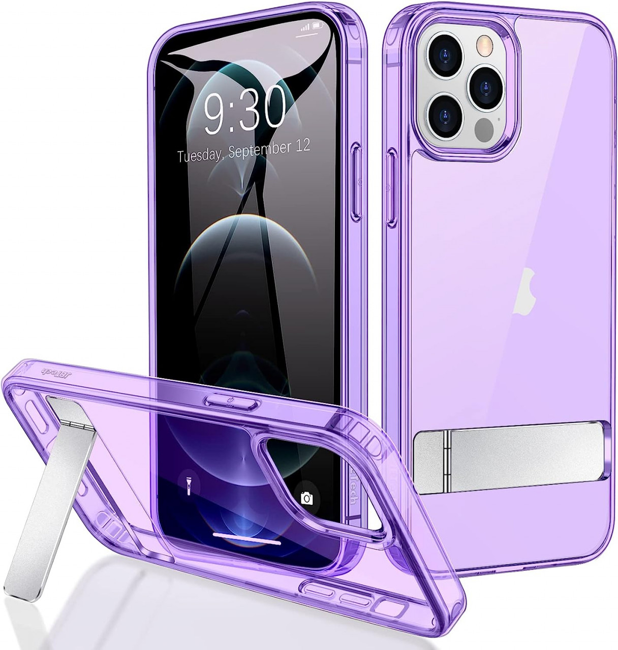 Husa de protectie pentru iPhone 12 Pro Max JETech, TPU, violet, 6,7 inchi