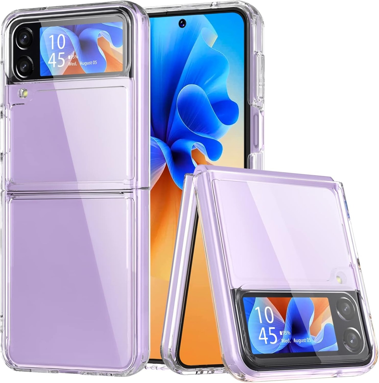 Husa de protectie pentru Samsung Galaxy Z Flip 4 Besinpo, TPU, transparent, 6,7 inchi
