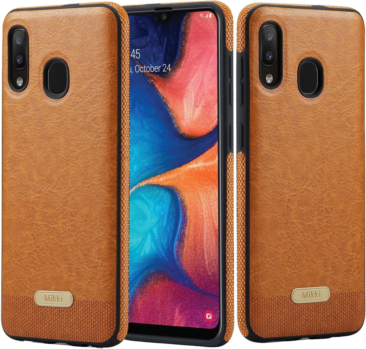 Husa slim pentru Samsung Galaxy A40 Sibada, TPU/piele, maro, 5,9 inchi