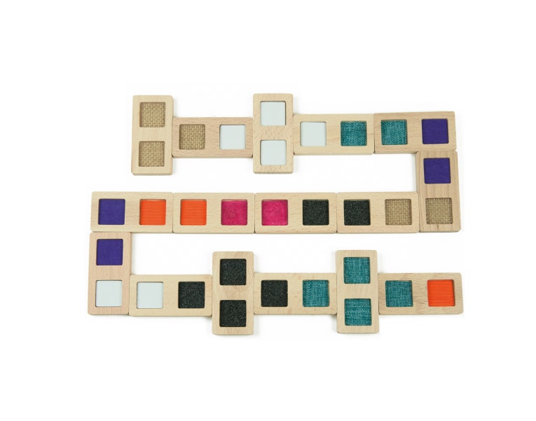 Joc domino din lemn, diverse texturi, Andreu Toys