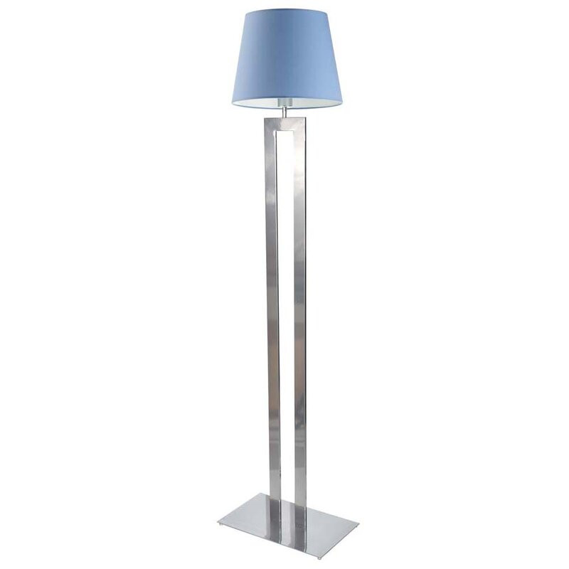 Lampadar Arnes, metal/textil, albastru/argintiu, 172 x 40 x 40 cm 172