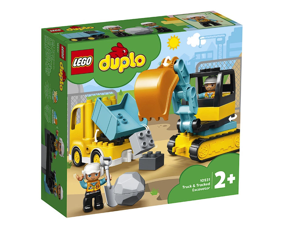 LEGO® DUPLO - Camion si excavator pe senile 10931, 20 piese, Resigilat, Grad A