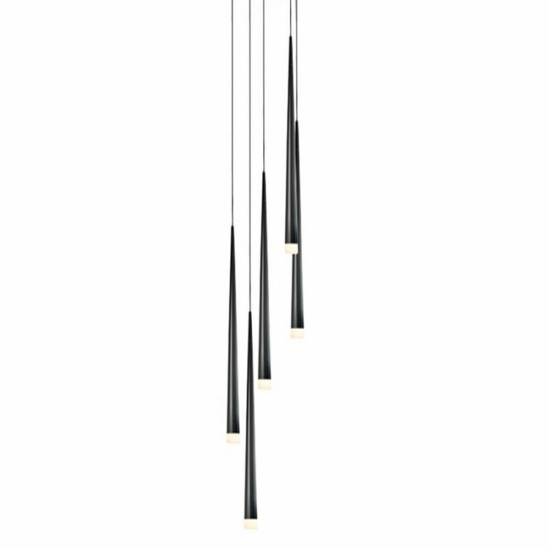 Lustra tip pendul Bartel metal negru 14 x 30 x 30 cm